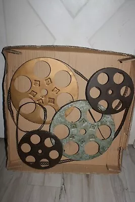 NEW 3D Metal Movie Film Reel Wall Decor Industrial Look Home Theater 21 X 21 • $65