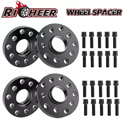 4x For Audi VolksWagen Staggered Wheel Spacers 5x100 5x112 15 MM & 20 MM 57.1 Mm • $59.99