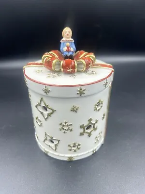Villeroy & Boch Christmas Toy Clown Round Gift Box Tea Light Potpourri Jar • $50