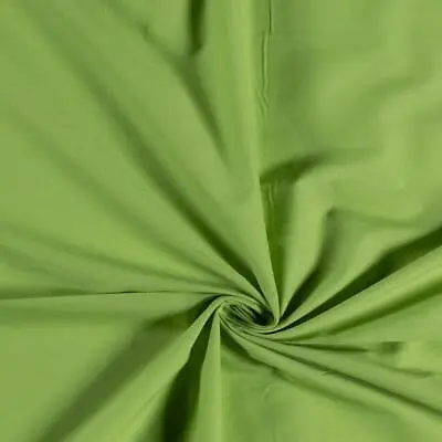 Plain 100% Cotton Voile Fabric Material LIME GREEN • £5.99