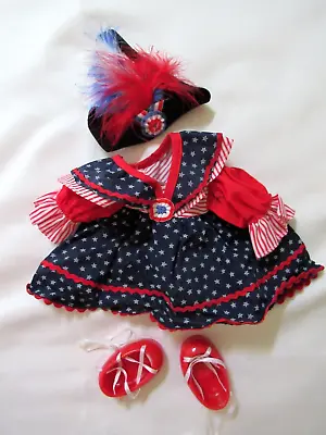 Muffy Vanderbear Outfit YANKEE DOODLE Patriotic Outfit Feather Hat Dress Shoes • $11.99