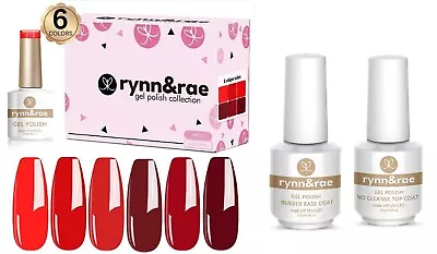 Rynn&rae Nail Gel Polish Kit All Seasons LED/UV Gel Polish 6ct/box + Base + Top • $15.95