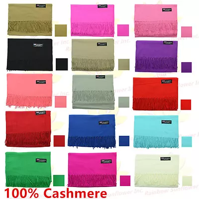 Wholesale Lot 100% CASHMERE Scarf Pure Solid Colored Wool SCOTLAND Men Women  • $59.99