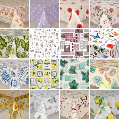 Floral & Nature Wipe Clean Table Cloth Wipeable Vinyl Oil Cloth Table Cover • £16.50