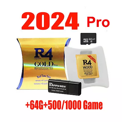 2024 R4 Gold Pro SDHC For NDS/3DS/2DS/DS Revolution Cartridge +32G Game Card  • £17.99