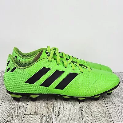 Adidas Men's Nemeziz Messi 18.4 FxG Soccer Cleats Size 7 Solar Green Black Shoes • $27.99