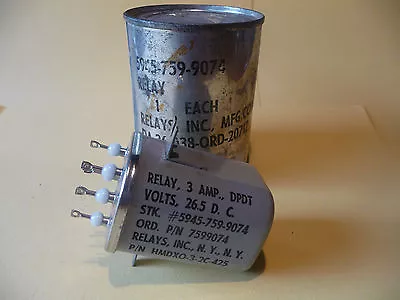 Relay Electromagnet Teletype Model 28 26.5 Dc Hmdx0-3-2c-425 5945-00-759-9074 • $11.50