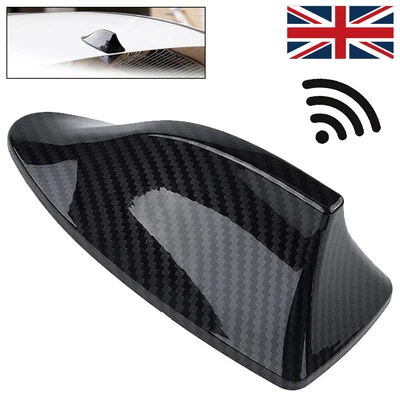 £4.49 • Buy Carbon Fiber Look Shark Fin Car Roof Antenna Radio AM/FM Signal Aerial Universal