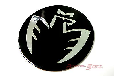 5x 40 Mm. Glossy Black Fiber Chromed Midship Logo Emblem Mr2 Spyder Mr-s Jdm • $84