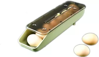 Automatic Rolling Egg Holder For Refrigerator Egg Storage Box Container Green • £8.99