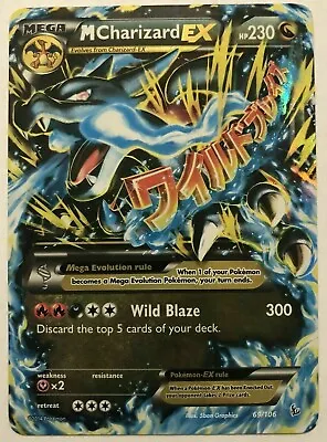 ULTRA RARE Mega M Charizard EX Pokemon 69/106 XY Flashfire Holo Foil Zard - LP • $99.99