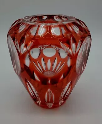 £38.55 • Buy Nachtmann Bohemian Ball Vase Cut Crystal Floral Design Superb Condition 