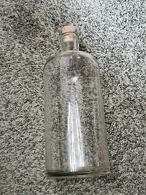 Vintage Owens Bottle Company 9  Tall Bottle With Cork Stopper Free US Shipping  • $20