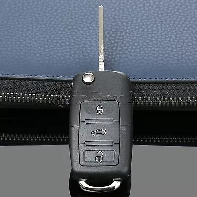 3 Button Floding Flip Remote Key Fob Shell Case For  Golf Passat Polo Jetta • $3.59