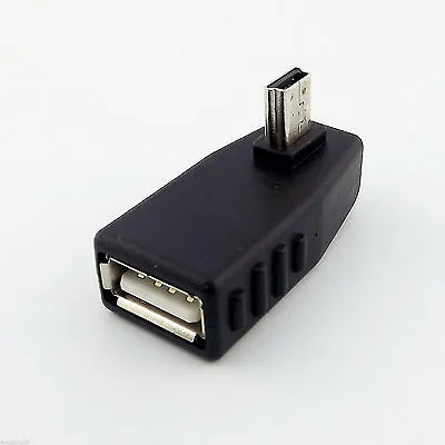 Right Angled 90° Mini USB 5-Pin B Male To USB 2.0 Type A Female OTG Host Adapter • $1.39
