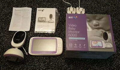 BT 6000 Video Baby Monitor 5  Screen & Camera In Box GWC Free Tracked Postage • £67.95