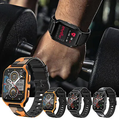 2024 New Blood Pressure Smart Watch Men Military Fitness Tracker Wristwatch • $25.33