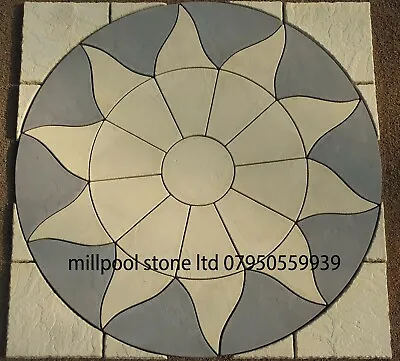 1.8m Paving Sun Circle Sq Off Slabs Stones Garden Patio [Delivery Exceptions] • £187
