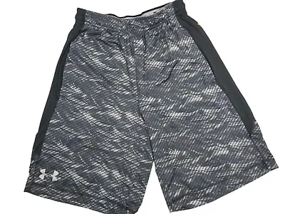 Michigan State Police Under Armour Loose Athletic Shorts Black Gray Camo Small  • $22.49