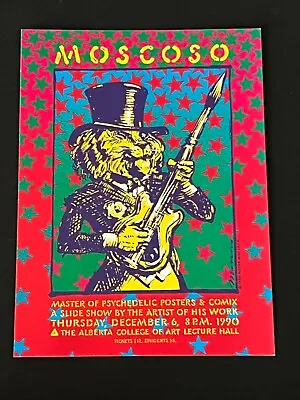 Victor Moscoso Master Of Psychedelia Alberta College Of Art Handbill From 1986 • $50