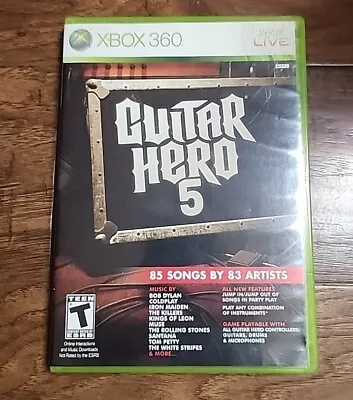 Guitar Hero 5 (Xbox 360 2009) Complete Not Working As Is  • $5.99