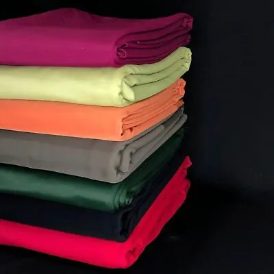 Eco Friendly Poly Recycle Solid Polyester Spandex Fabric 4 Way Stretch 60 Wide • $9.99
