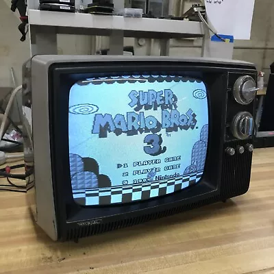 Magnavox 13  CRT Knob Black & White B&W TV - Retro Gaming • $119.95