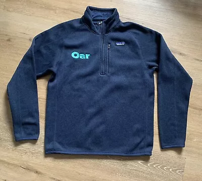 Patagonia Better Sweater 1/4 Zip Pullover Mens M Blue LOGO Used OAR • $35