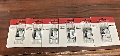 6pc LOT ~ TRANSCEND TS64GMSA230A 64GB MSATA SATAIII 230S Solid State Drive • $79.99