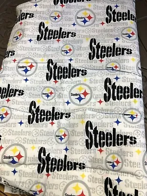 $14.99 • Buy Pittsburgh Steelers White Fabric New 36 X 58 