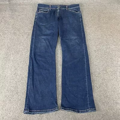 LEVIS 506 Jeans Mens 34 Blue Straight Regular Denim Stretch W34 L30 (19990) • £13