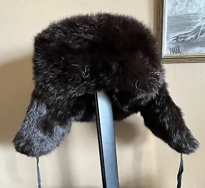 Vintage Russian Trapper Hat Mink Fur  • $60