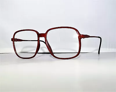 TRUE VINTAGE DEADSTOCK BELLE QUALITE ELAN RED EYEGLASS FRAMES NOS KOREA 56&58mm • $16.99