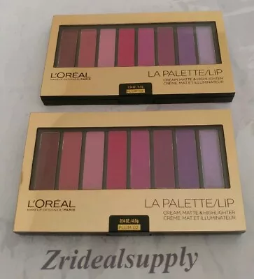 L'oreal La Palette/lip Cream Matte Highlighter Plum 02 Sealed Pack Of 2 • $12