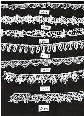 CLEARANCE SALE!  VENISE LACE  EDGE FLORAL 3/4 - 1  TRIM PRICE FOR  3 Yd • $3.99
