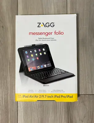 ZAGG ID8BSF-BB0 Messenger Folio Case And Bluetooth Keyboard For IPad 9.7 Air • $19
