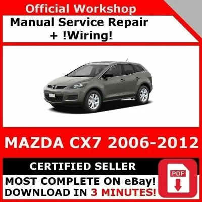 Factory Workshop Service Repair Manual Mazda Cx7 2006-2012 +wiring • $10.07