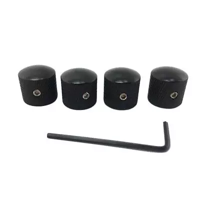 4pcs Set Electric Guitar Volume Tone Control Dome Knobs Metal Potentiometer Caps • £10.14