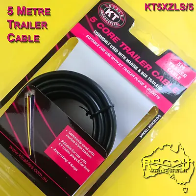 $18.99 • Buy  5 Core Trailer Cable Marine & Box Trailers  4 Amp Rating 5m Roll X2 Rolls = 10m