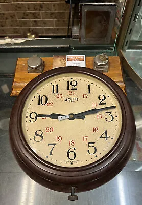 Vintage Smith 8 Day Wall Clock Brown Bakelite • $355