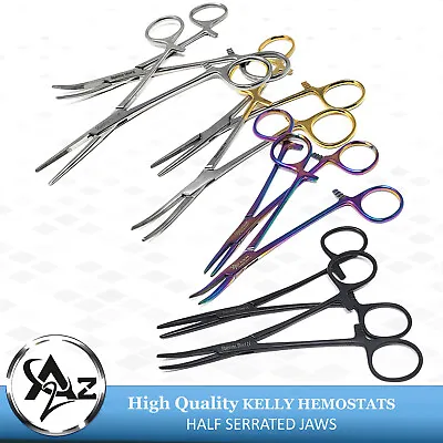 Kelly Hemostat Locking Forceps Straight Curved 14cm Surgical Clamps Dissection • $7.50