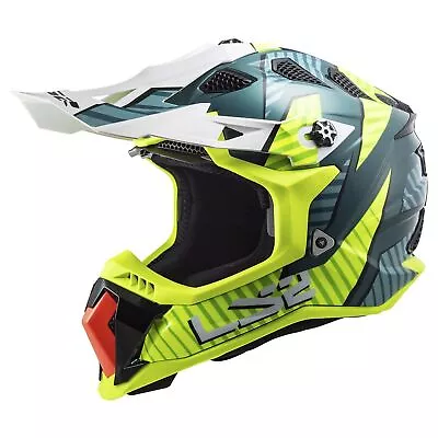 LS2 Subverter MX470 Astro MX Offroad Helmet Cobalt Hi-Vis/Yellow MD • $182.72