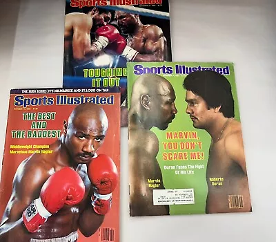 Vintage ‘82 And ‘83 Marvin Hagler V. Roberto 3-Pack Sports Illustrated Magazines • $30