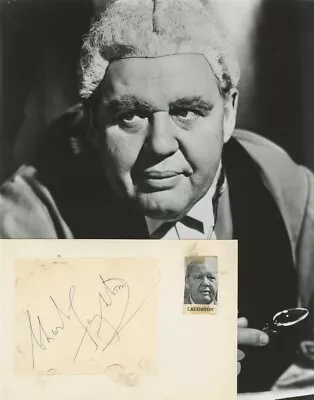 Charles Laughton-Vintage Signed Page • $80