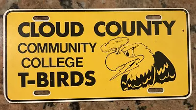 Vintage Cloud County Community College T-Birds Metal License Plate • $60