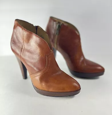 FRYE BOOTS Women Leather 7.5 M Zipper High Heel 4” Fry Boots Western Stiletto • $40