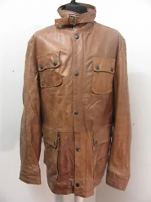 Vintage Leather Motorcycle Panther Style Jacket Size L • £79
