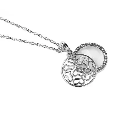 Magnifying Glass Pendant Magnifier Necklace With Long Chain Magnifying Glass • £8.35