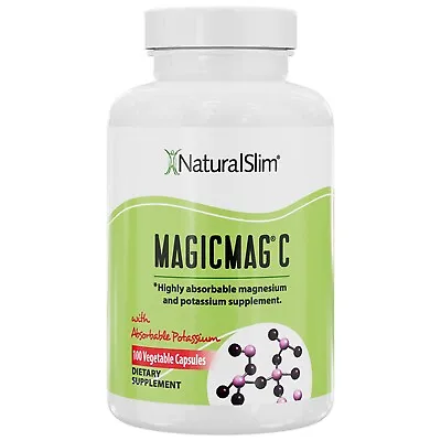 NaturalSlim MagicMag C Magnesium Citrate Capsules W/ Natural Potassium 100 Ct • $65.46