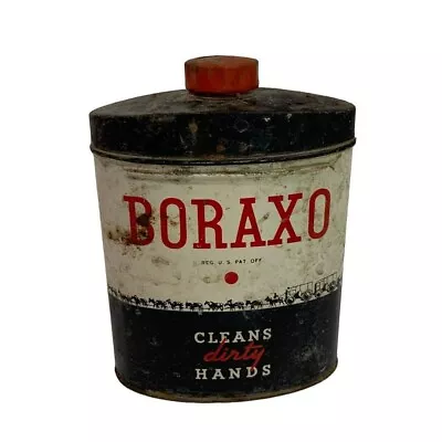 Boraxo Hand Soap Tin Powdered Soap Vintage Prop Show Decorative • $19